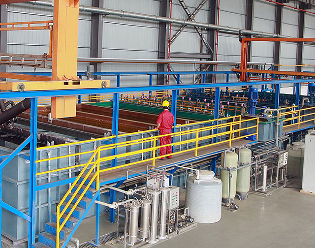  Auto electrophoretic coating line for Plate Heat Exchanger Unit or other pipes