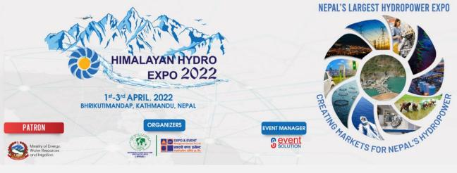 HIMALAYAN HYDRO EXPO NEPAL  Apr. 2nd-4th, 2022